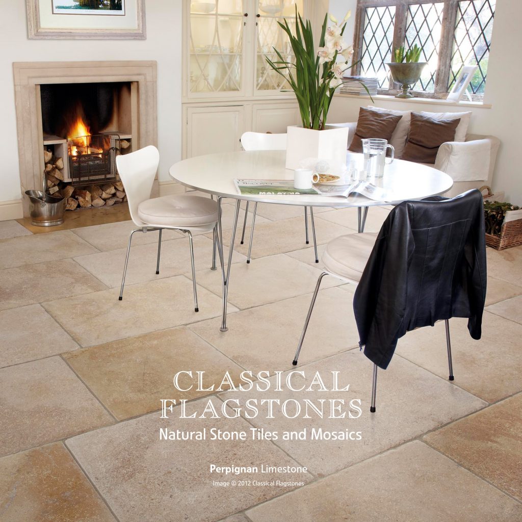 Perpignan tumbled limestone tile