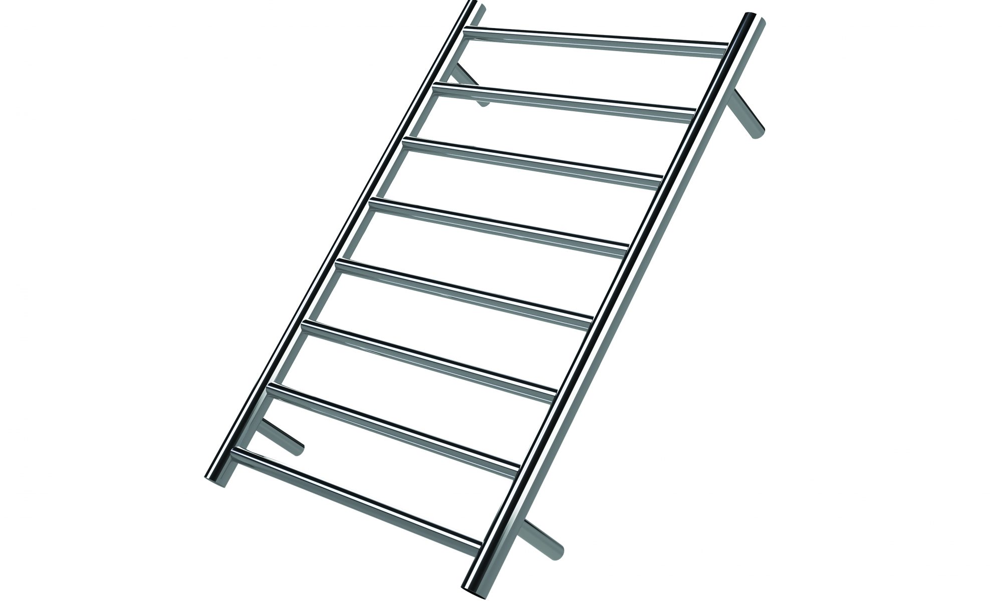 Warmup Anise 8 Bar Ladder Straight Towel Rail Polished Atlas Ceramics
