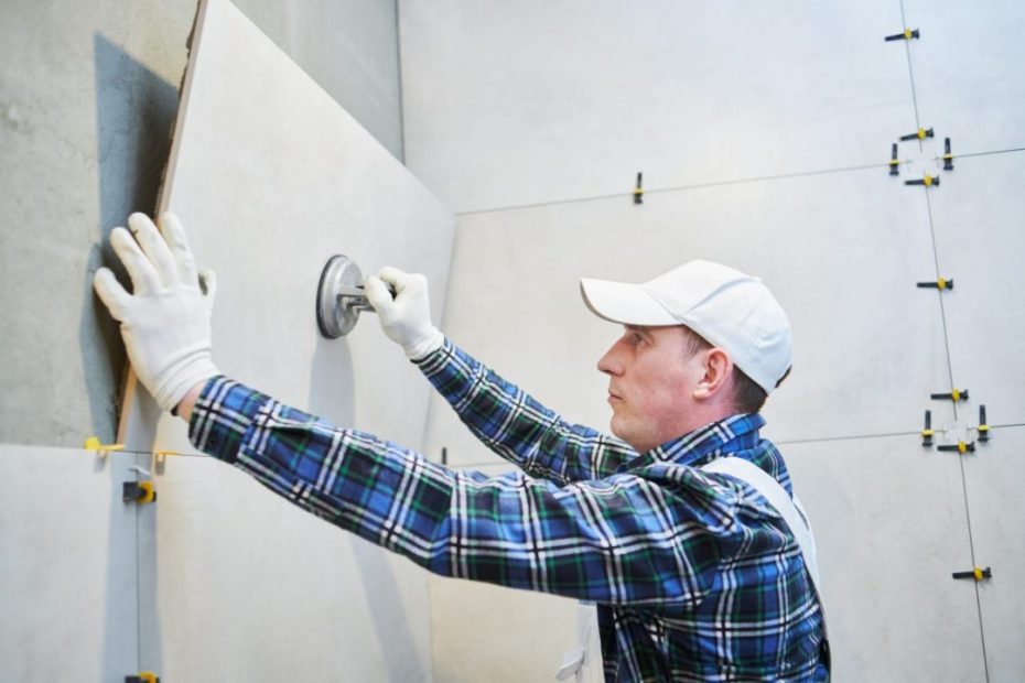 Wall tile installation