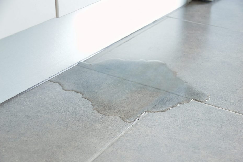 Water on tile seepage