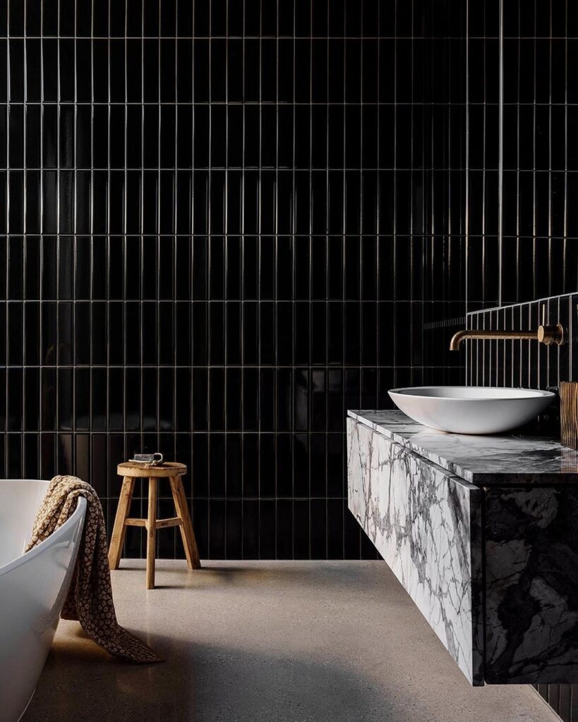 Black Bathroom Tile Ideas - 15 ways to make a statement with black tiles -  Atlas Ceramics