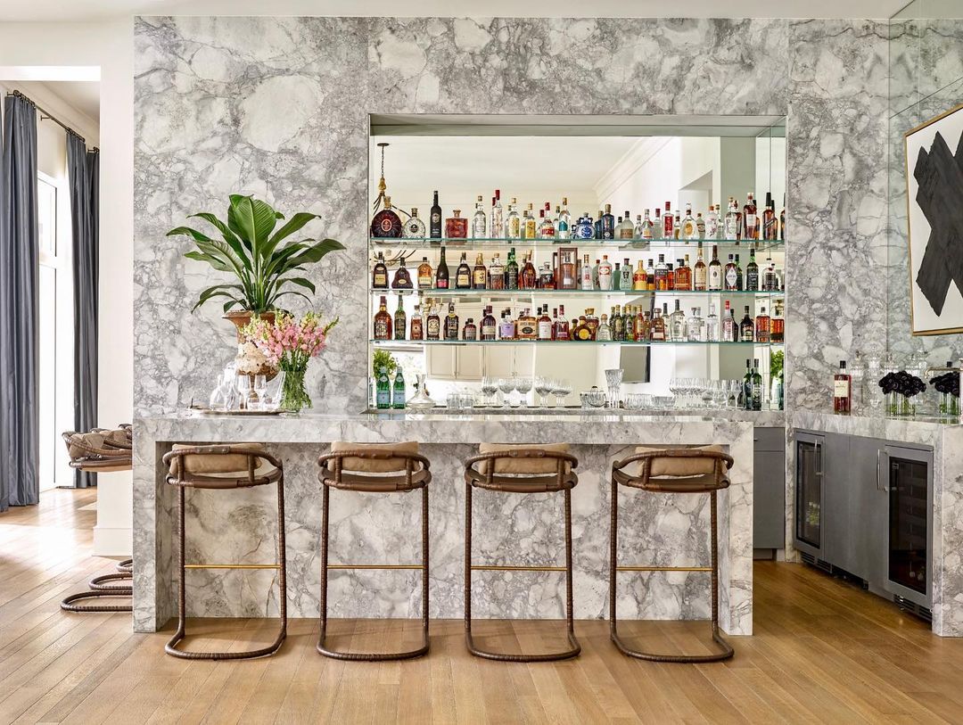 Marble bar tiles